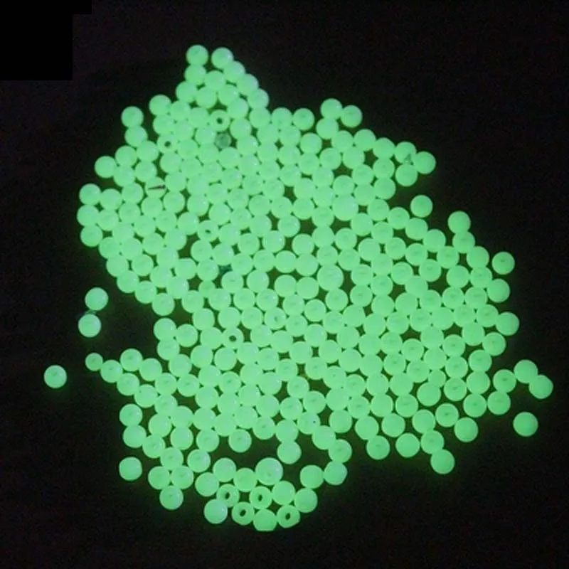 Fishing Beads Glow In The Dark 200 Pcs 6mm Plastic Round Luminous Beads