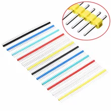 12 шт. 40Pin Мужской Однорядный Разъемный штыревой разъем полоса 2,54 мм Шаг игольчатый разъем синий красный белый зеленый желтый черный 6 цветов