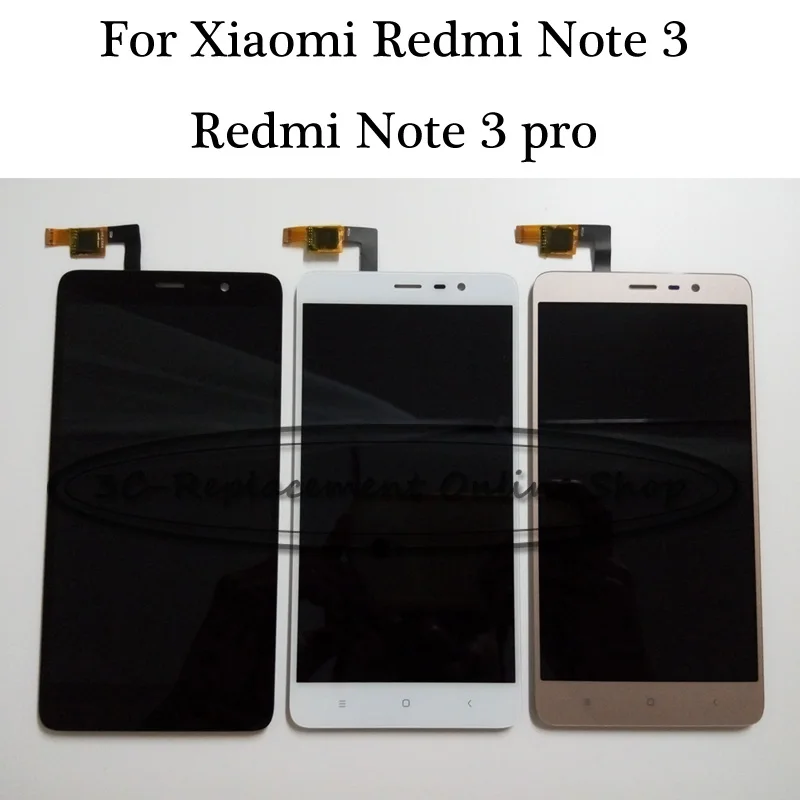 146 мм черный/белый/золотой 5,5 дюйма для Xiaomi Redmi Note 3/Note 3 Pro ЖК-дисплей кодирующий преобразователь сенсорного экрана в сборе/только сенсорный