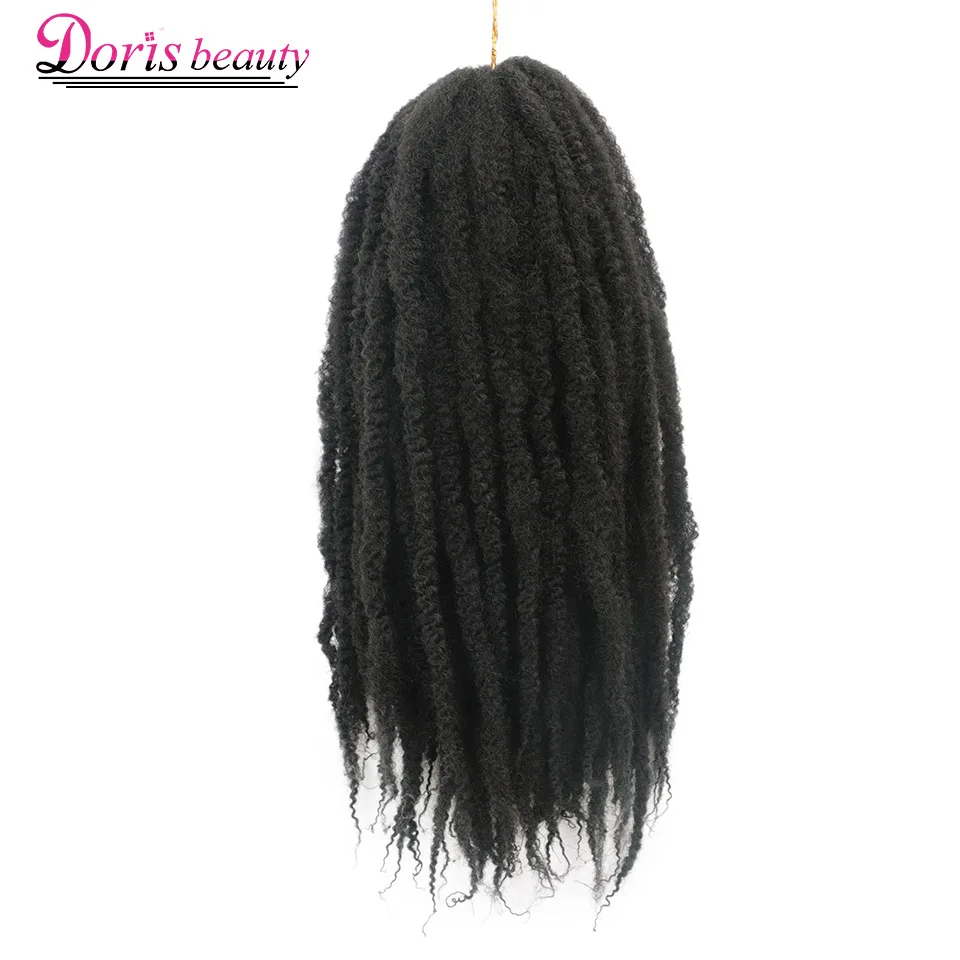 

18 inch Synthetic Crochet Braids Hair Marley Braid Ombre Braiding Hair Extensions Soft Afro Kinky Natural For Braids