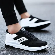 QIUBOSS new spring Men's flat Vulcanize Shoes breathable Sneakers Lightweight casual shoes Fashionable Men's Shoes Q386