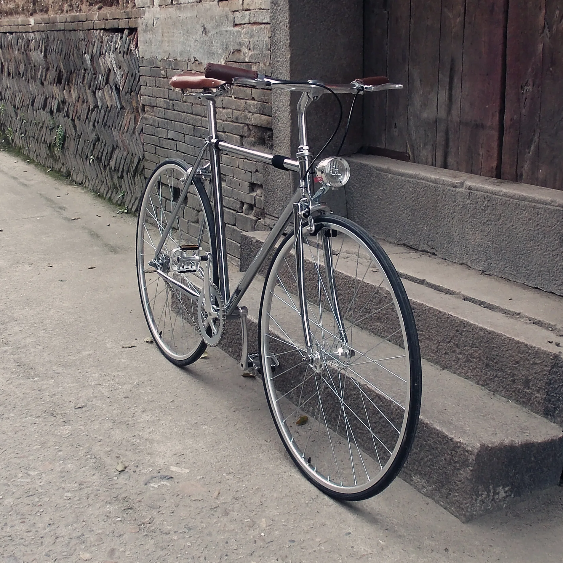 vintage fixie bike Track Single speed Bike fixed gear bike Retro Steel track bicycle frame 52cm sliver black