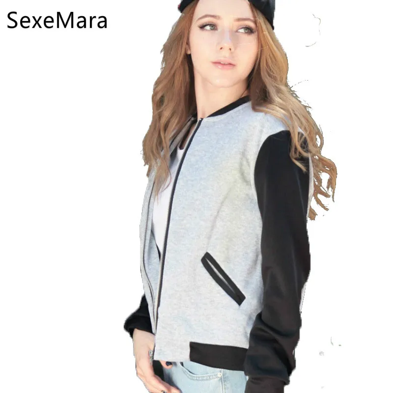 1PC font b Women b font Autumn Winter Fleece Cardigan Sweater Short Collar Jacket Contrast Color