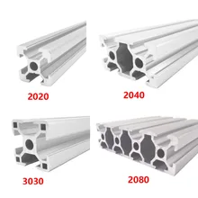 CNC 3d части принтера 2080 алюминиевый профиль Европейский стандарт анодированный линейный рельс алюминиевый профиль 2080 экструзии 2080 для ЧПУ