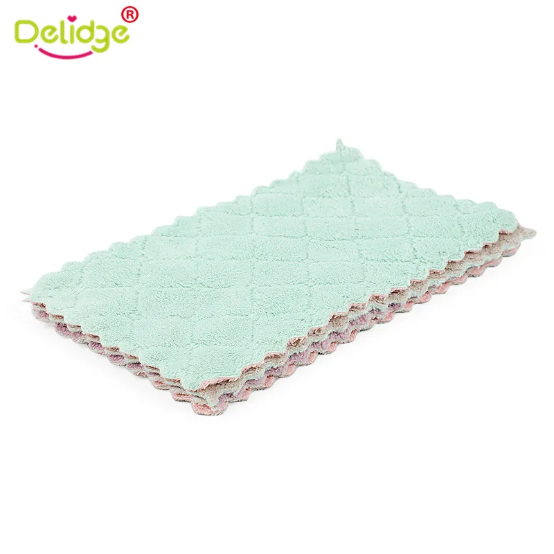Delidge 1 шт. микрофибры протирать стол тряпки для бытовой чистки Кухонные Полотенца Для Вытирания посуды тряпка для мытья посуды гаджеты