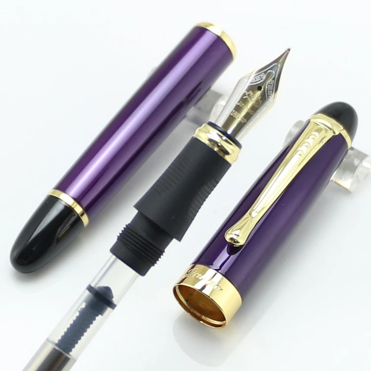 JINHAO X450 перьевая ручка, цвета: розовый, голубой, фиолетовый, мм, 22 цвета на выбор, оптовые продажи, Iraurita Золотой ручки с зажимом caneta Бизнес ручка для письма 18 КГП чернильная ручка NIB