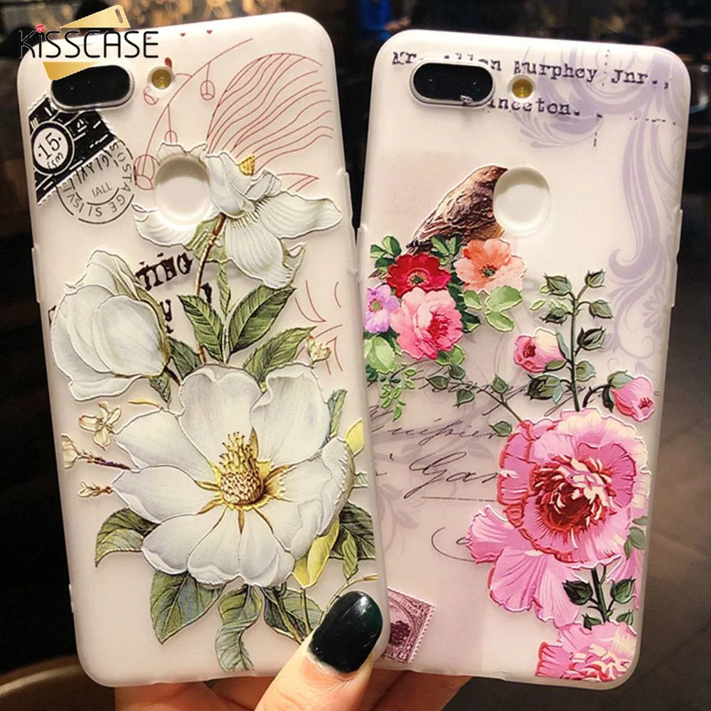 KISSCASE рельефный ТПУ чехол для iPhone 7 8 6 6S Plus Мягкий силиконовый XR X XS MAX Coque цветочный