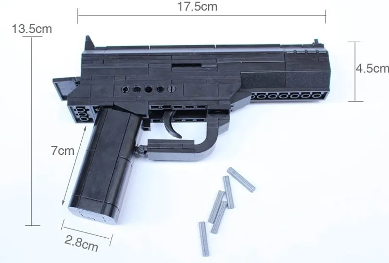 Новинка 167 шт Набор 3D Кирпич черное оружие Воздушный пистолет блок здание Совместимо с моделью пистолет игрушки мальчики подарок с инструкцией