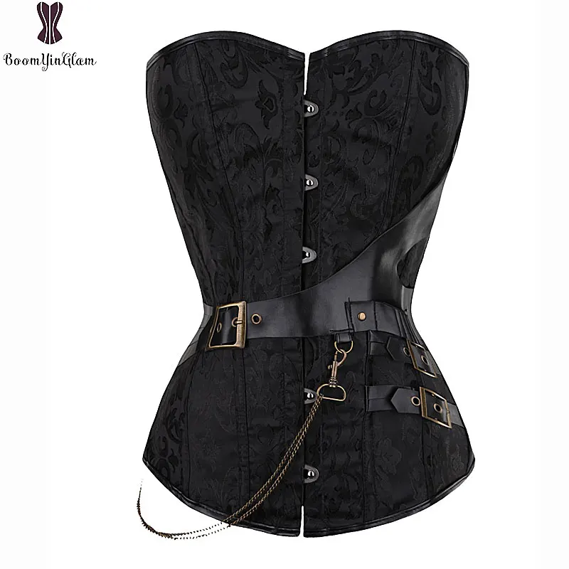 fashion design 2 colors choice waist trainer brocade gothic corselet sexy bustier steampunk corset plus size s-6xl 907