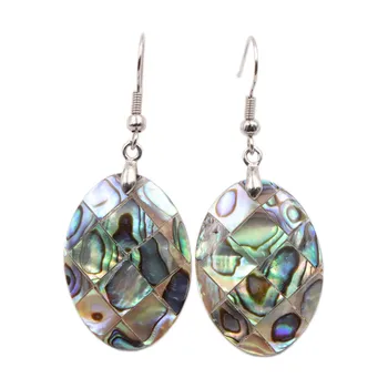

Charms Dangle Earring for Women Natural Abalone Shell Drop Earrings Metal Paua Shells Earrings Eardrop Exquisite Jewelry A716