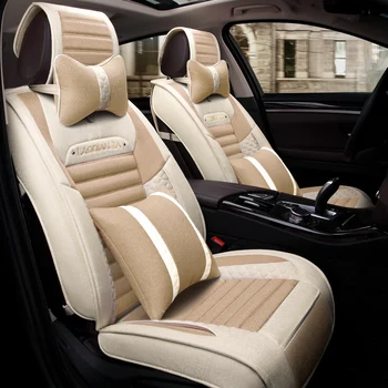 

Car Seat Cover Flax Car Styling For Toyota Camry 40 Corolla RAV4 Verso FJ Land Cruiser LC 200 Prado 150 120