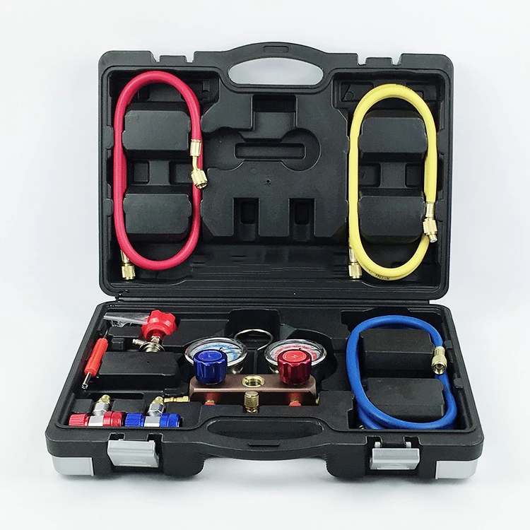 

Fluorine table Automotive air conditioning filling table Fluorine table Refrigerant pressure gauge Fluorine tool kit