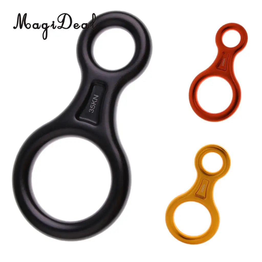 MagiDeal 35KN Figure 8 Shape Descender Rock Climbing Rappel Belay Device 3 Colors for Rappelling Rescue Rock Climbing Caving