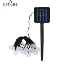 Tomshine Водонепроницаемый светодиодный светильник 20. 7 футов 30 светодиодный s на солнечных батареях гирлянда хрустальный шар Глобус светильник s лампа Рождественское украшение