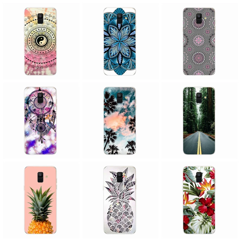 For Samsung Galaxy A600 A600F Case A6 2018 Cases Fundas TPU Pineapple Leaves pattern Cover E018 |