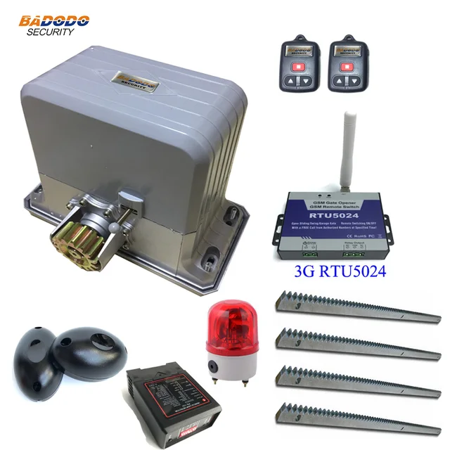 automatic gate motor 1800KG sliding gate door opener Kits with IR sensor 3G GSM door opener loop