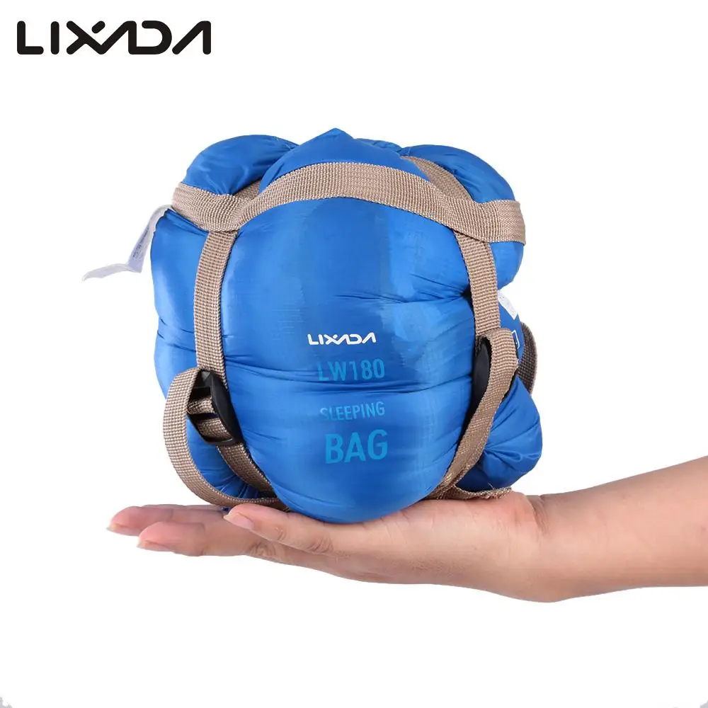  Lixada 190 * 75cm Outdoor Camping Bag Hiking Sleeping Bag Multifunctional Ultra-light Envelope Hood