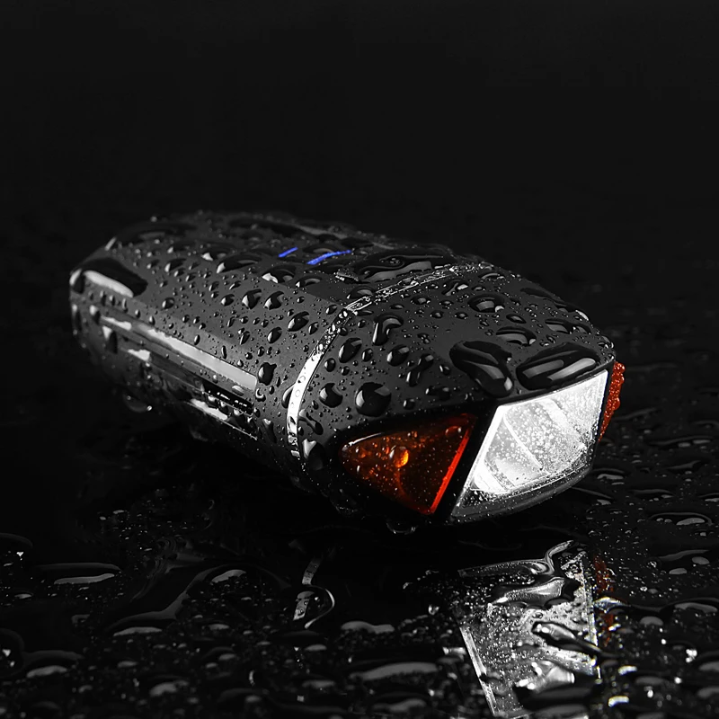 Perfect Bicycle light charging bell burglar alarm wireless remote control turn signal for bicycle handlebar light led riding accessories 4