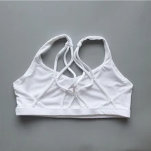 Профессиональное качество эластичные спортивные штаны спортивный бюстгальтер для женщин Йога Мягкий Бюстгальтер Push Up Мягкий бюстгальтер из дышащей ткани с перекрестными ремешками с длинным рукавом из кружева с P284