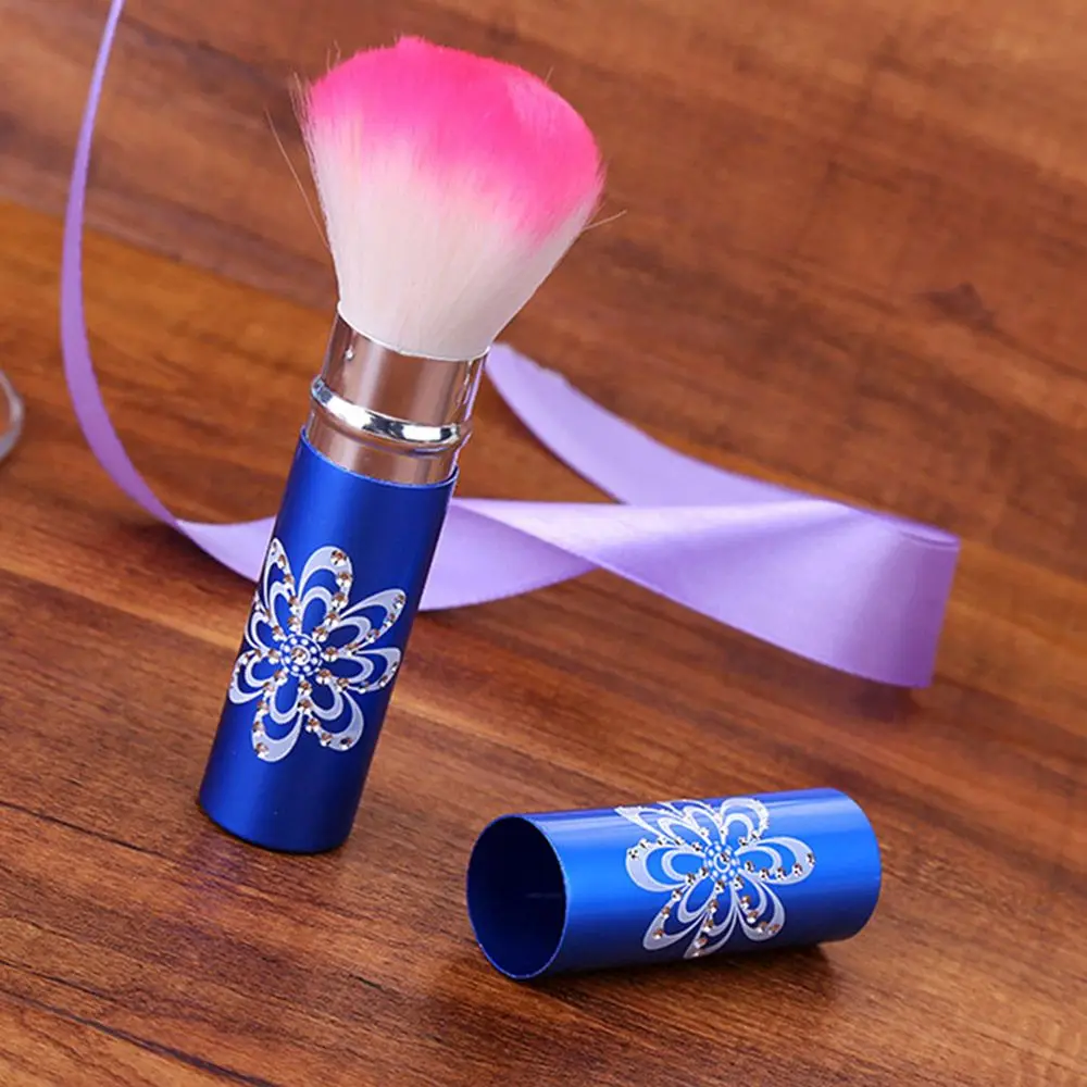 1Pcs Portable Face Powder Blusher Brush Retractable with Cover Cosmetic