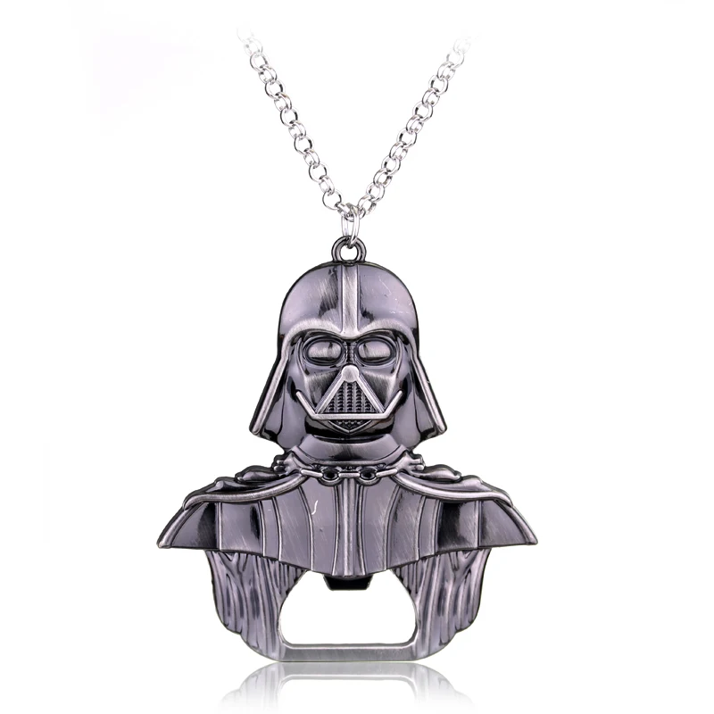 

MQCHUN Movie Jewelry Star Wars Necklace Darth Vader Head Alloy Model Figure Bottle Opener Gift Souvenirs Charms Pendant Necklace