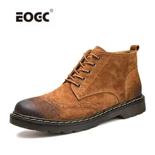 Genuine Leather Men Boots Autumn Winter Ankle Boots Fashion Footwear Lace Up Shoes Men High Quality Vintage Men Shoes uexia leather men boots autumn casual flats ankle boots fashion footwear lace up shoes men high quality vintage men shoes dress