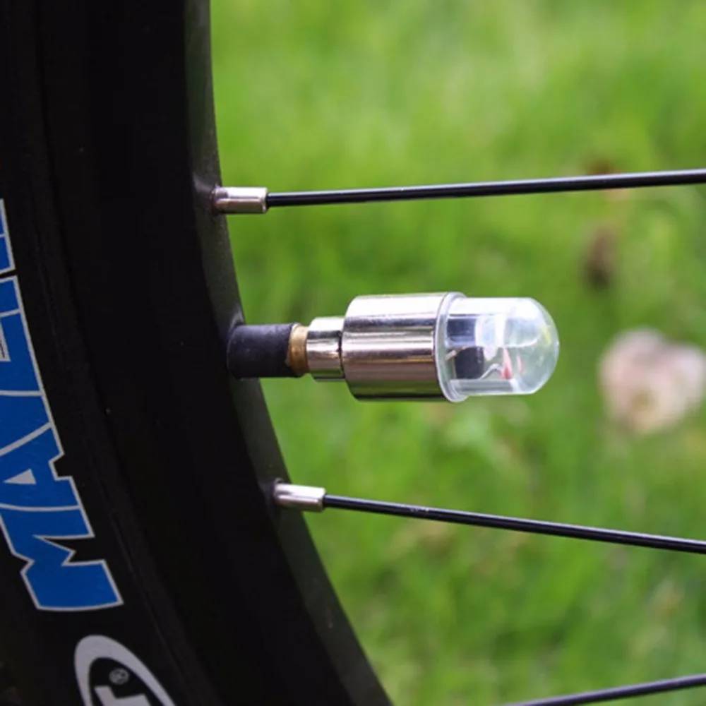 

Colorful LED Flash Light Bicycle Bike Tyre Tire Wheel Valve Cap Lamp NEW