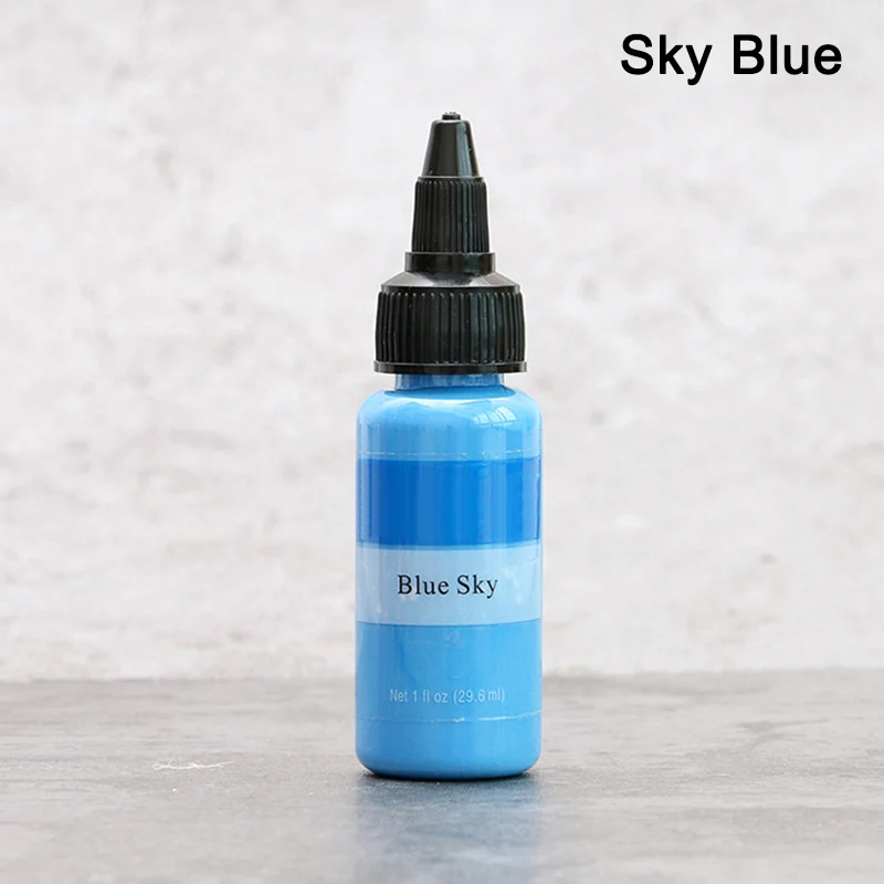 Sky Blue 35 мл микроблейдинг длительный жидкий пигмент для бровей татуировки@ ME88 - Цвет: Sky Blue