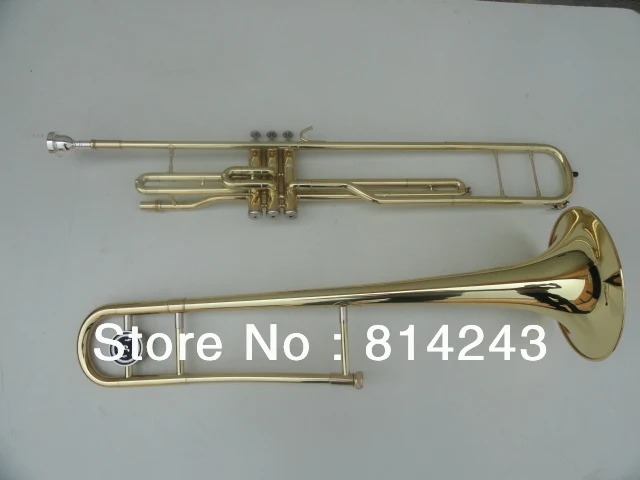 

Three Key Tenor Trombone 85 Alloy Copper Speaker Gold Surface Tenor Trombone Flat  Instrument with Trombone Mouthpiece and Bag
