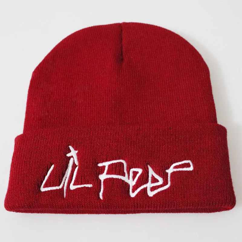 2019 Lil Peep Bonnet Beanie вышивка вязаная Осенняя шапка Skullies теплая зимняя повседневная унисекс шапка "хип-хоп"