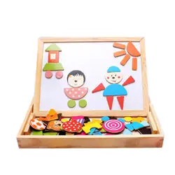 Новая креативная доска для рисования и письма, магнитная головоломка, двойной мольберт, детская деревянная игрушка, блокнот, подарок для