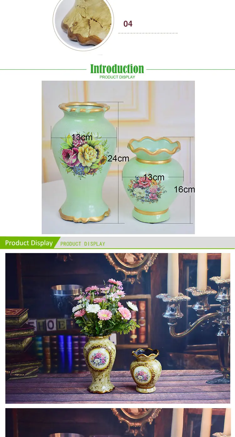 Европейская классическая керамическая ваза для цветов, для свадьбы, домашнего стола, рождественские, вечерние, винтажные, зеленые, коричневые