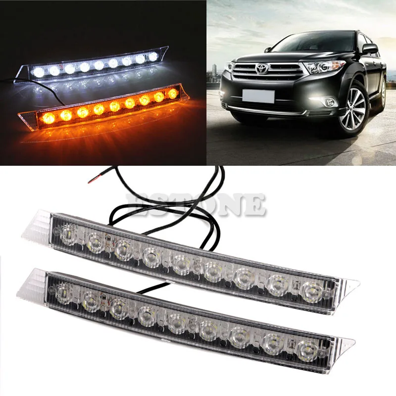 Auto LED Verlichting 2x 9 LEDs Daglicht Dagrijverlichting Driving DRL LED Licht Gele Knipperlichten Auto Exterieur Gloeilampen in Auto LED Verlichting ... Auto LED Verlichting 2x 9 LEDs Daglicht Dagrijverlichting Driving DRL LED Licht Gele Knipperlichten Auto Exterieur Gloeilampen in Auto LED Verlichting ...