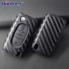 Doofoto углеродного волокна зерна Чехлы для автомобиля раковин подходит для peugeot 208 207 308 RCZ 408 407 307 206 для автомобиль Citroen аксессуары