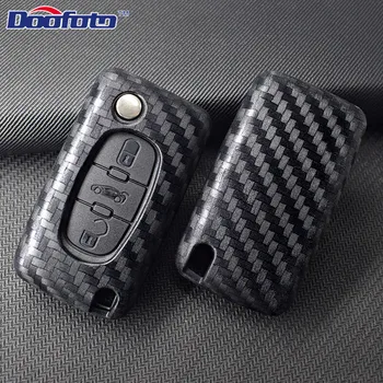 

Doofoto Carbon Fiber Grain Covers Car Styling Shells Fit For Peugeot 208 207 308 RCZ 408 407 307 206 For Citroen Car Accessories