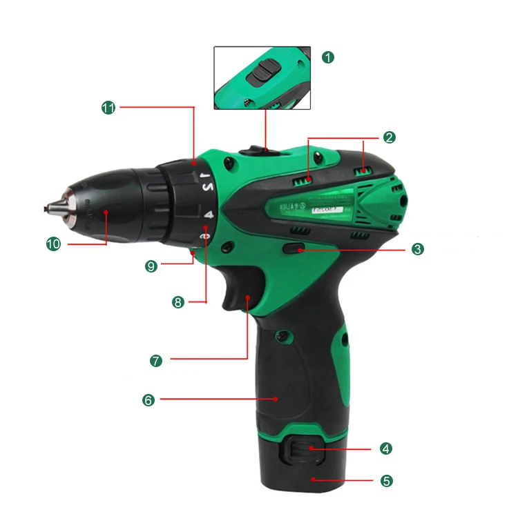 LAOA электрическая отвертка 12V литиевая Батарея электродрель для деревянная плитка
