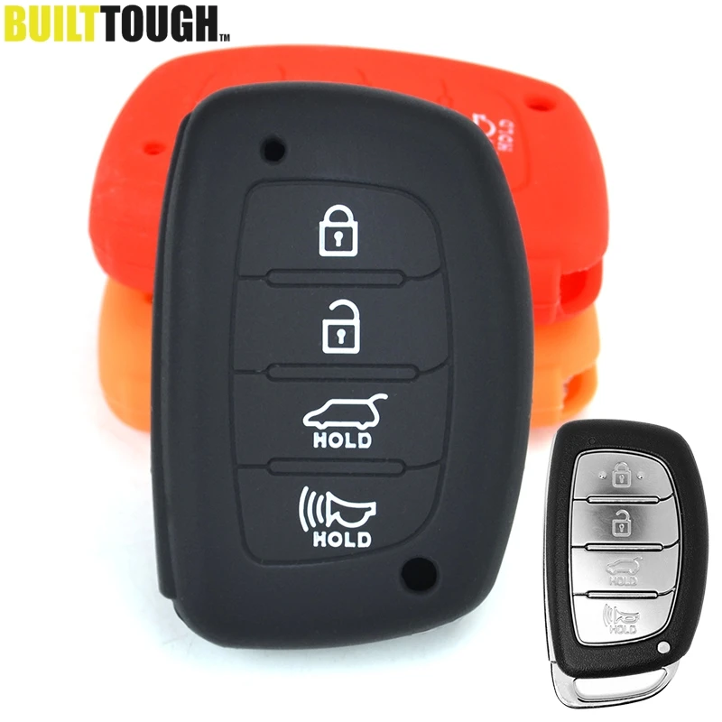 

SILICONE REMOTE KEY COVER CASE FOB FIT FOR HYUNDAI ELANTRA SONATA TUCSON I40 IX35 I45 HOLDER 4 BUTTON SMART KEYLESS SHELL 2016