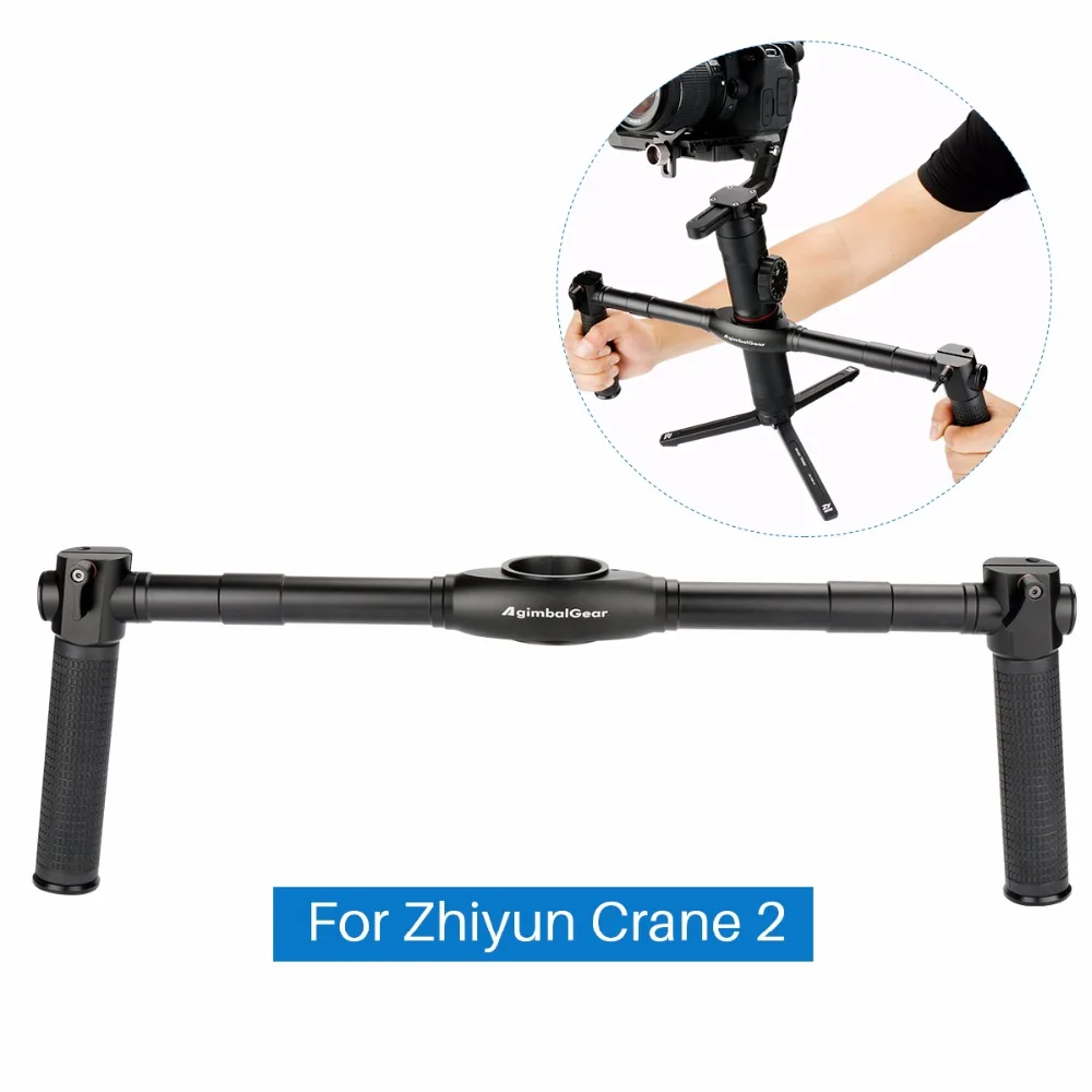

DH02 Dual Handle Grip for Zhiyun Crane 2 Dual Handheld Extended Handle handgrips for Zhiyun Crane 2 3-Axis Gimbal Stabilizer