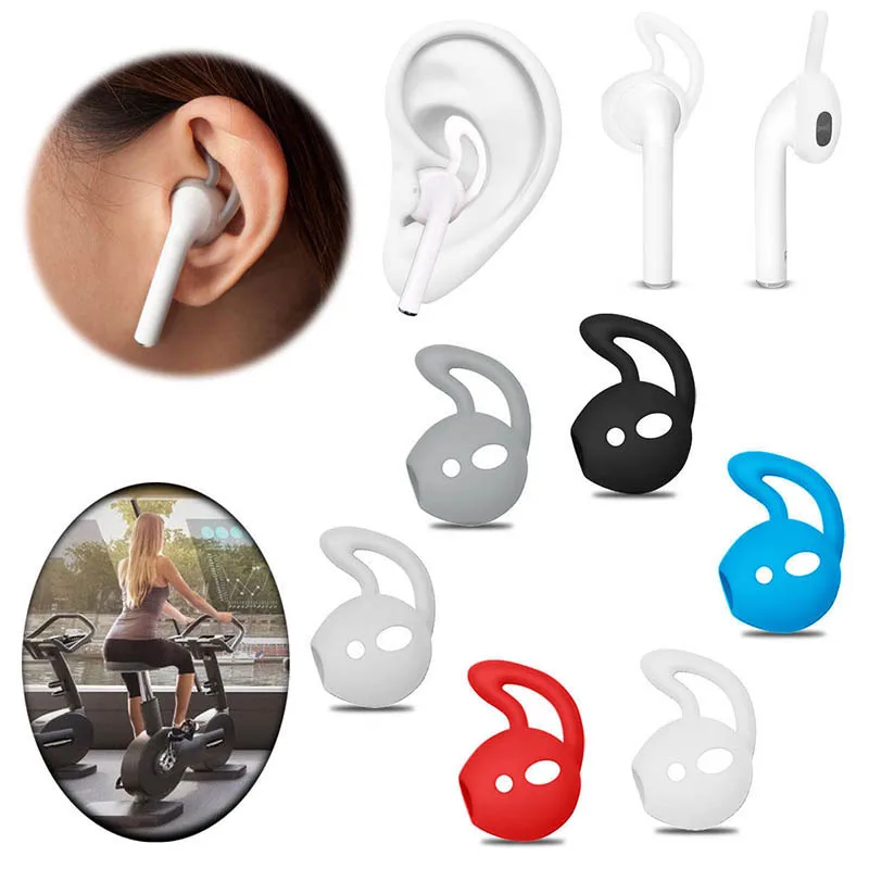 

Soft Silicone Ear Hooks Earcaps Holder For Apple AirPods Sports Accessories XJ66