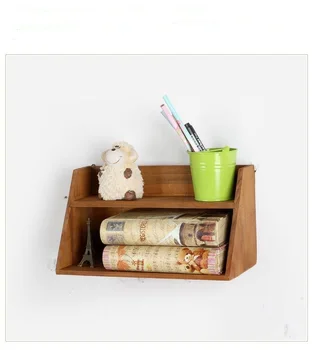 

1PC Zakka Grocery Solid Wood Two Layers Retro Wood Collection Box Desktop Sundries Cosmetics Wooden Storage Box JL 0936