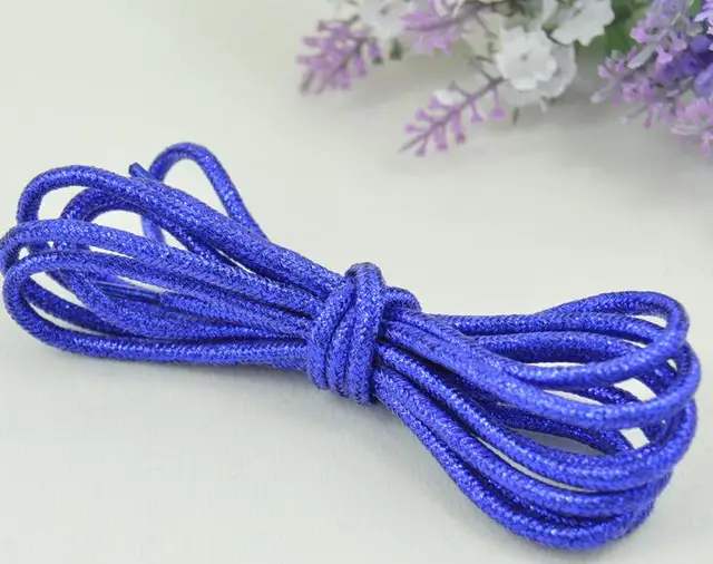 New Design 110cm /43" Round Metallic Glitter Shoelaces Shoe Laces
