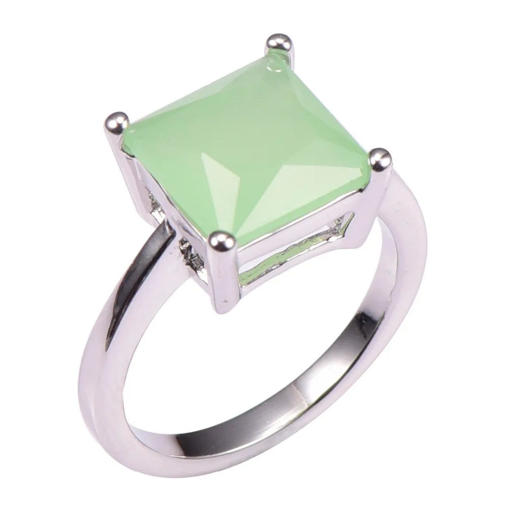 

Simulated Prehnite 925 Sterling Silver Wedding Party Fashion Design Romantic Ring Size 5 6 7 8 9 10 11 12 PR45