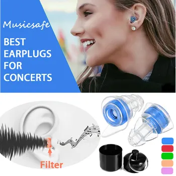 

1Pair Silicone Ear Plug Sound Insulation Ear Protection Reusable Noise Music Reducing Cancelling Earplugs For Sleep Concerts