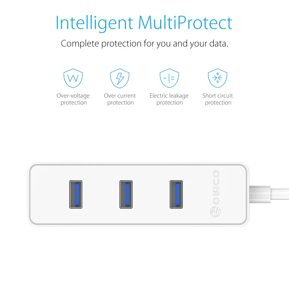 Orico высокоскоростной 4 порта USB 3,0 5 Гбит/с портативный OTG концентратор USB разветвитель для Apple Macbook Ноутбуки ПК планшет
