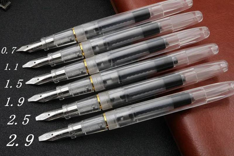 

wings pen office plastic Transparent Gothic parallel body art Flat Tip Vinyl Arabic Fountain Pen calligraphy student PEN