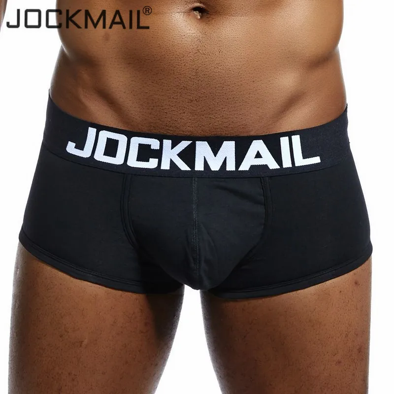 Бренд jockmail boxer Мужское нижнее белье высокого качества хлопковые дышащие мужские боксеры сексуальные u выпуклая сумка cuecas пестрые трусы нижнее белье