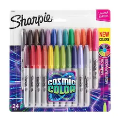 Лучшие продажи! Новые маркеры Sharpie 31993 перманентные 12 цветов набор, 24 цвета набор