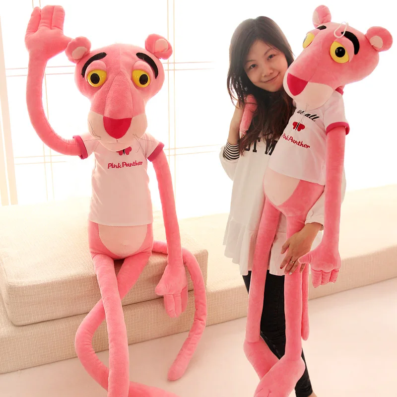 

55cm Cute Cartoon Stuffed Toy Pink Panther T-Shirt Pink Panther Doll Girl Gift