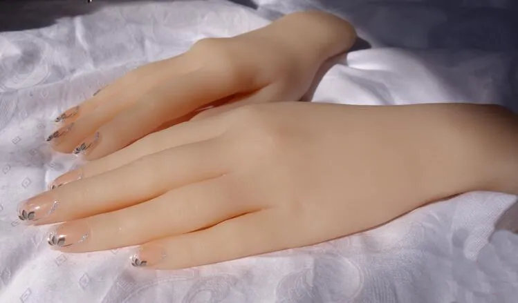 23 см Высокое качество настоящий манекен руки тело реквизит Ювелирная модель дизайн ногтей манекен руки Хэллоуин женщина палец, 1 шт M01002