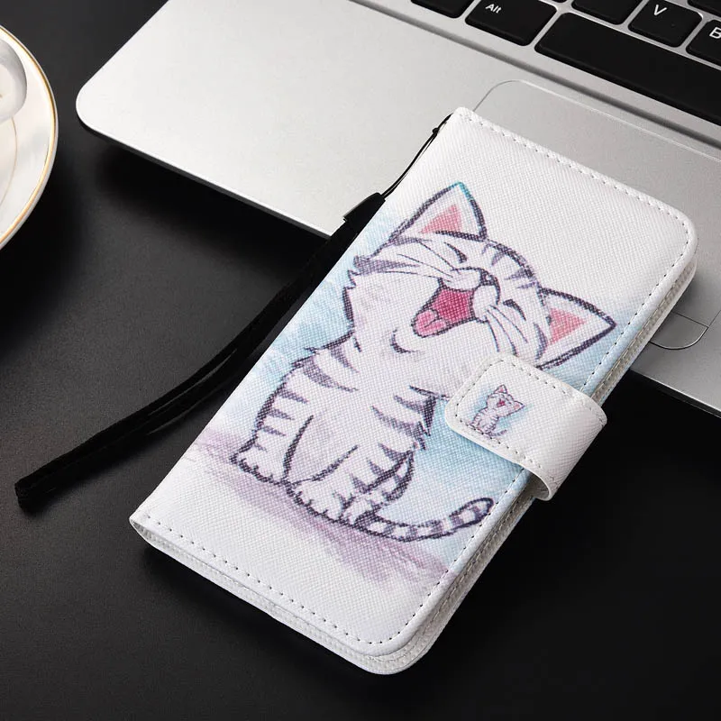 KESIMA For Bravis A503 Joy cartoon Wallet PU Leather CASE Fashion Lovely Cool Cover Cellphone Bag Shield - Цвет: white cat